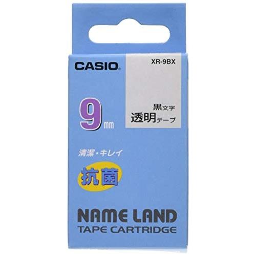 カシオ ラベルライター ネームランド 抗菌テープ 9mm XR-9BX 透明