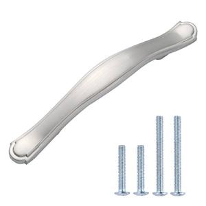 Amazonベーシック キャビネットハンドル トラディショナルクラフトマン 長さ13cm サテンニッケル 10パック