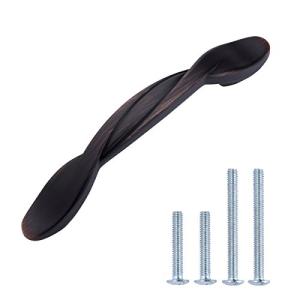 Amazonベーシック キャビネットハンドル ツイスト 長さ11cm オイルラビングブロンズ 10パック