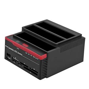 Fosa 2.5インチ3.5インチデュアルベイ USB3.0 SATA/IDE HDDドッキングステーション オフラインクローンハブリーダー(ブラック
