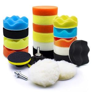 ポリッシャーバフ 研磨スポンジ スポンジバフ 80mm 洗車 研磨 マジックテープ