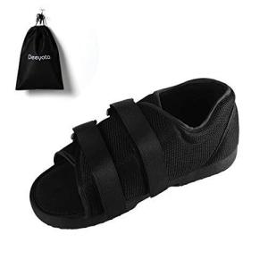 DEEYOTA ギプスシューズ 足関節装具 歩行補助 片足1足 左右兼用 術後シューズ 介護用 ケガ用 骨折用 ギプス靴 （カラー: ブラック，30C