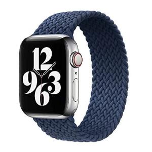 Apple watch バンド ブレイデッドソロループ 編組バンド コンパチブル スポーツバンド 交換ベルト Apple watch 7バンド柔らかい