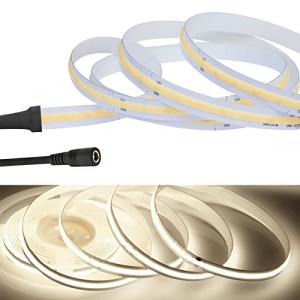 LEKE COB テープライトLEDストリップライトフレキシブル 高密度 LEDテープライト 1m 320LEDs/m 昼光色4000K DC12V