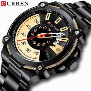 高級 デザインの 時計 男性 CURRENクォーツ軍事 腕時計 ビジネス ステンレス スチール 日付 腕時計 リロイ Hombres