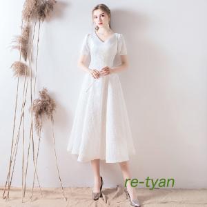 二次会 花嫁 白 ワンピース カジュアルの商品一覧 通販 Yahoo ショッピング