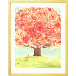 絵画 の花の 絵画 インテリア 壁掛け 花 絵 (いのちの樹/額入り-Mプラス