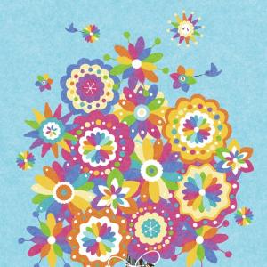 絵画 インテリア (幸せの花束 虹色/Lサイズ...の詳細画像4