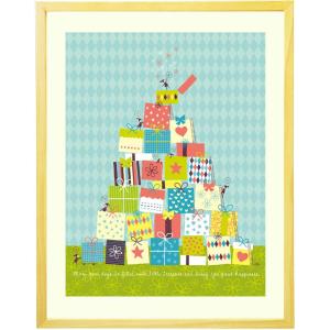 絵画 インテリア 壁掛け 外国風 北欧 (小さな宝箱 ブルー/L