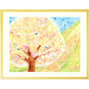 絵画 インテリア 花 絵 (はじまりの日/Mサイズ) 額入り 玄関