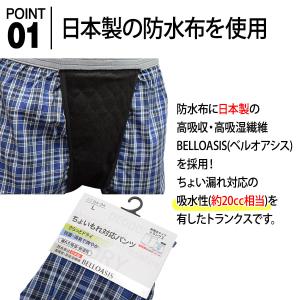 日本製防水布使用 ちょい漏れ トランクス 吸水...の詳細画像1