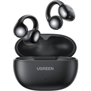 UGREEN イヤーカフ イヤホン Bluetooth 5.4 Hi-Fi音質 ENC搭載 AI通話ノイズキャンセリング 【オープンイヤー型/耳挟み】 (ブラック)