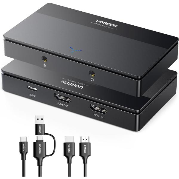 UGREEN 4K HDMI キャプチャーボード パススルー機能 4K@60Hz /1080P 60...