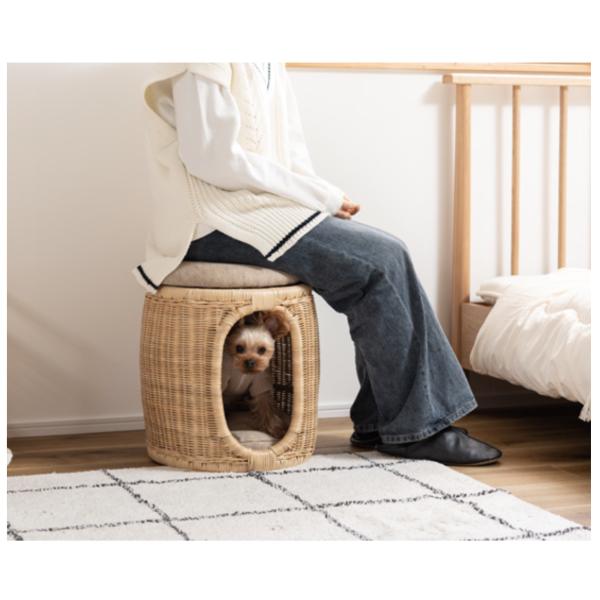 ラタンペットスツール ペットハウス