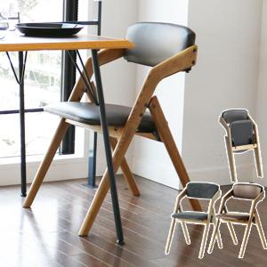バトラー　ダイニングフォールディングチェア　折りたたみ　北欧　コーデュロイ　合成皮革　おしゃれ　ダイ...