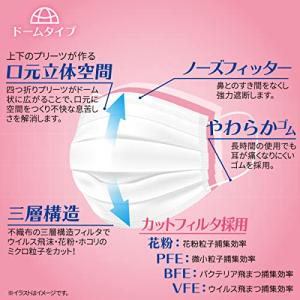 三層構造 口元空間ドーム型マスク やや大きめサ...の詳細画像4