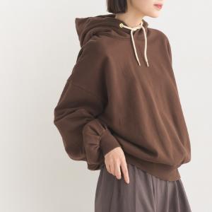OMNES 裏起毛スウェット 袖ボリュームパーカー レディース