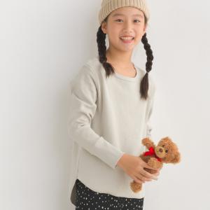 OMNES キッズ ハニカム裾ラウンド 長袖プルオーバー