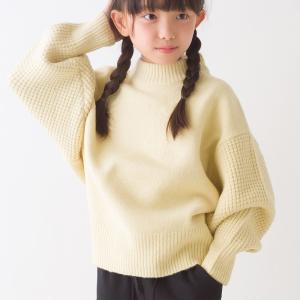 OMNES キッズ ウォッシャブルドルマンニット  子供服 子ども服 男の子 女の子  トップス セーター 長袖 ハイネック  100cm 110cm 120cm 130cm 140cm｜haptic