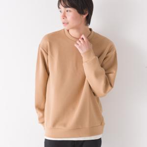 OMNES Another Edition メンズ ストレッチダンボールニット プルオーバー  Mサイズ Lサイズ mens きれいめ カジュアル 長袖 ダンボール素材｜haptic