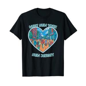 West New York In New Jersey Travel Souvenir Heart TShirt