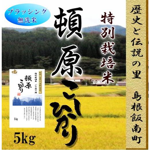 【新米】令和7年産　無洗米5kg /島根県飯南町頓原コシヒカリ　特別栽培米 １等米