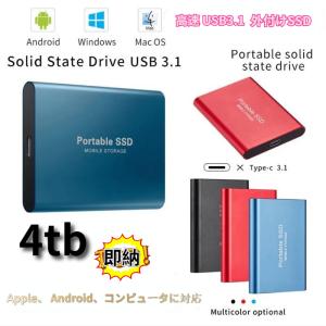 ポータブル外付けHDD 大容量 4TB 高速USB3.1 外付けSSD