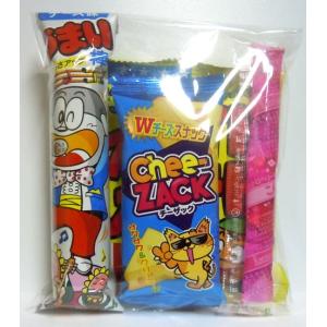 100円 駄菓子 詰め合わせ OPP袋入り チーザック入りセット お菓子４品入り 小分け 個包装 学校行事 祭り イベント 景品 子供