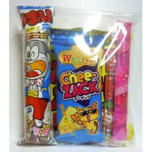 90円 駄菓子 詰め合わせ OPP袋入り チーザック入りセット お菓子４品入り 学校行事 祭り イベント 景品 子供｜harasho