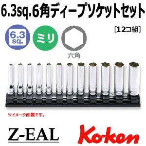 メール便 送料無料 Koken（コーケン） 1/4”-6.35 Z-EAL ジール 6角ディープソケットレールセット RS2300MZ/12｜原工具 ヤフーショップ