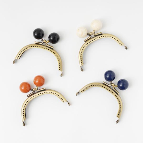 baad collection 大玉のくしビーズ口金 7.4cm/2.5寸 アンティークゴールド 大...