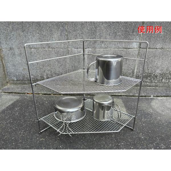 ステンレス製マルチスタンド アウトドアラック ハンガーラック グリルスタンド ラックテーブル  フィ...