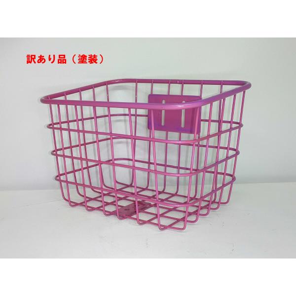 自転車用フロントバスケットNP220PP／自転車前カゴ 自転車カゴ マーブルカラー ピンク＆パープル...