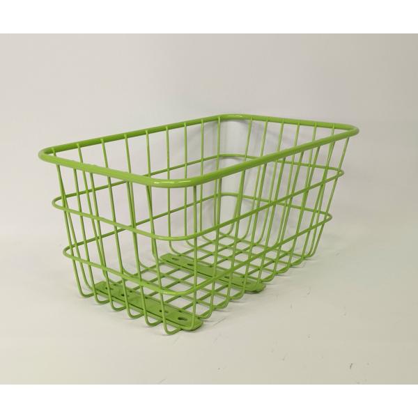 自転車用リアバスケットNRB17LG／自転車後カゴ 自転車リアカゴ カラー 緑 みどり グリーン 後...