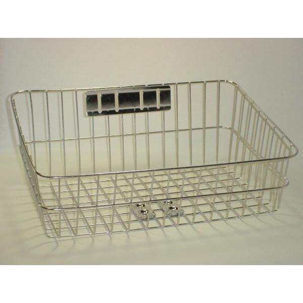 角平型ステンレスバスケットSN-21SUS 自転車前カゴ 大きい フロントバスケット 自転車用 ステ...