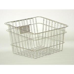 自転車ステンレスバスケット前カゴ 角型ステンレスワイヤーバスケット前カゴ かご バスケット ステンレ...