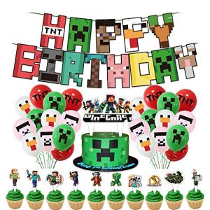 50点セット 誕生日 飾り付け 誕生日バルーン マインクラフト