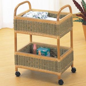 ランドリーバスケット ランドリー バスケット 脱衣かご 脱衣カゴ 脱衣籠 籐ランドリーバスケット 2段 キャスター付 籐 ラタン 収納 ランドリー収納 洗濯かご