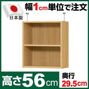 天井つっぱり上置棚 幅 30-44cm用 奥行 31cm用 高さ 本体56.1cm 標準タイプ エースラック 本棚 オーダー本棚 オーダーメイド オープンシェルフ