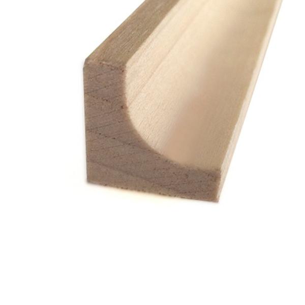イエローポプラモールディング　OK-02　（17×17×2743mm）（1本） 巾木 畳寄せ 枠材 ...