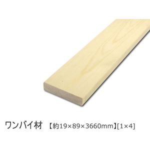 ワンバイ材 （約19×89×3660mm）（1×4）ワンバイフォー SPF ホワイトウッド DIY 木材