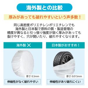 タイヤ袋 8枚入 乗用車用 タイヤ保管袋 タイ...の詳細画像5