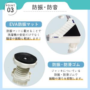 洗濯機 かさ上げ台 キャスターなし 防水パン ...の詳細画像4
