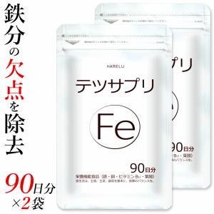 鉄 サプリ 90日分×2袋 吸収率 鉄分 サプリメント 葉酸 ビタミンB12 銅 赤血球 鉄分不足 ...