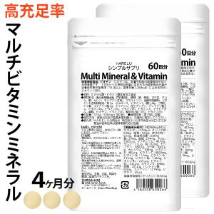 マルチビタミン マルチミネラル 2ヶ月分×2袋 マルチビタミンミネラル サプリメント ビタミンB ビタミンC 葉酸 ミネラル 鉄 亜鉛 カルシウム マグネシウム 酵母