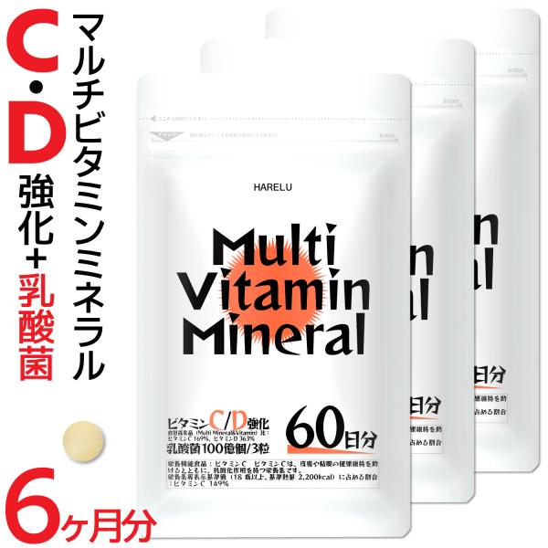 マルチビタミン マルチミネラル 2ヶ月分×3袋 マルチビタミンミネラル サプリメント ビタミンA ビ...