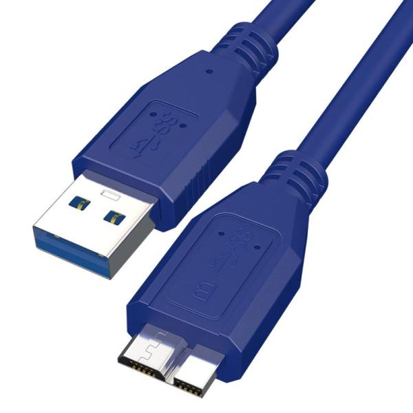 USB3.0 ケーブル USB A オス to microB オス データケーブル 高速転送と 外付...