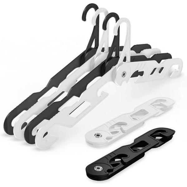 NICEDACKプレミアムトラベルハンガー折りたたみ式、6パックポータブル折りたたみ式ハンガー、スー...