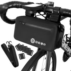 (ギアトル) フロントバッグ ペットボトル2本入る 防水 自転車 バッグ ロードバイク ハンドルバーバッグ｜harenohiya