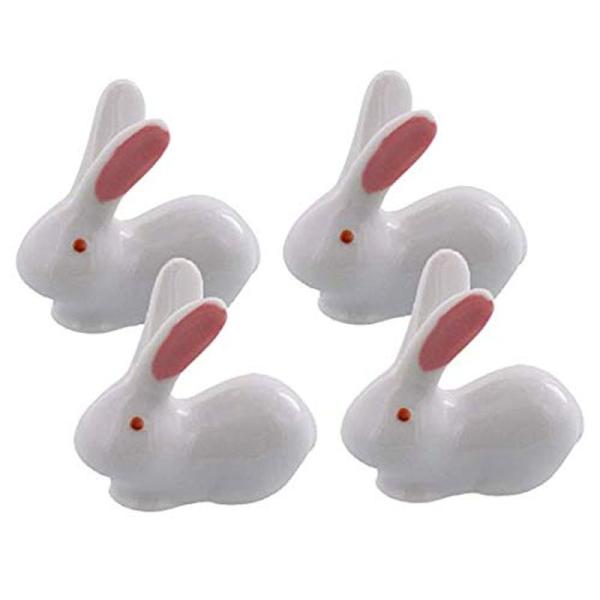 テーブルウェアイースト 箸置き4個セット かわいいうさぎ ピンク耳うさぎ 4.5cm